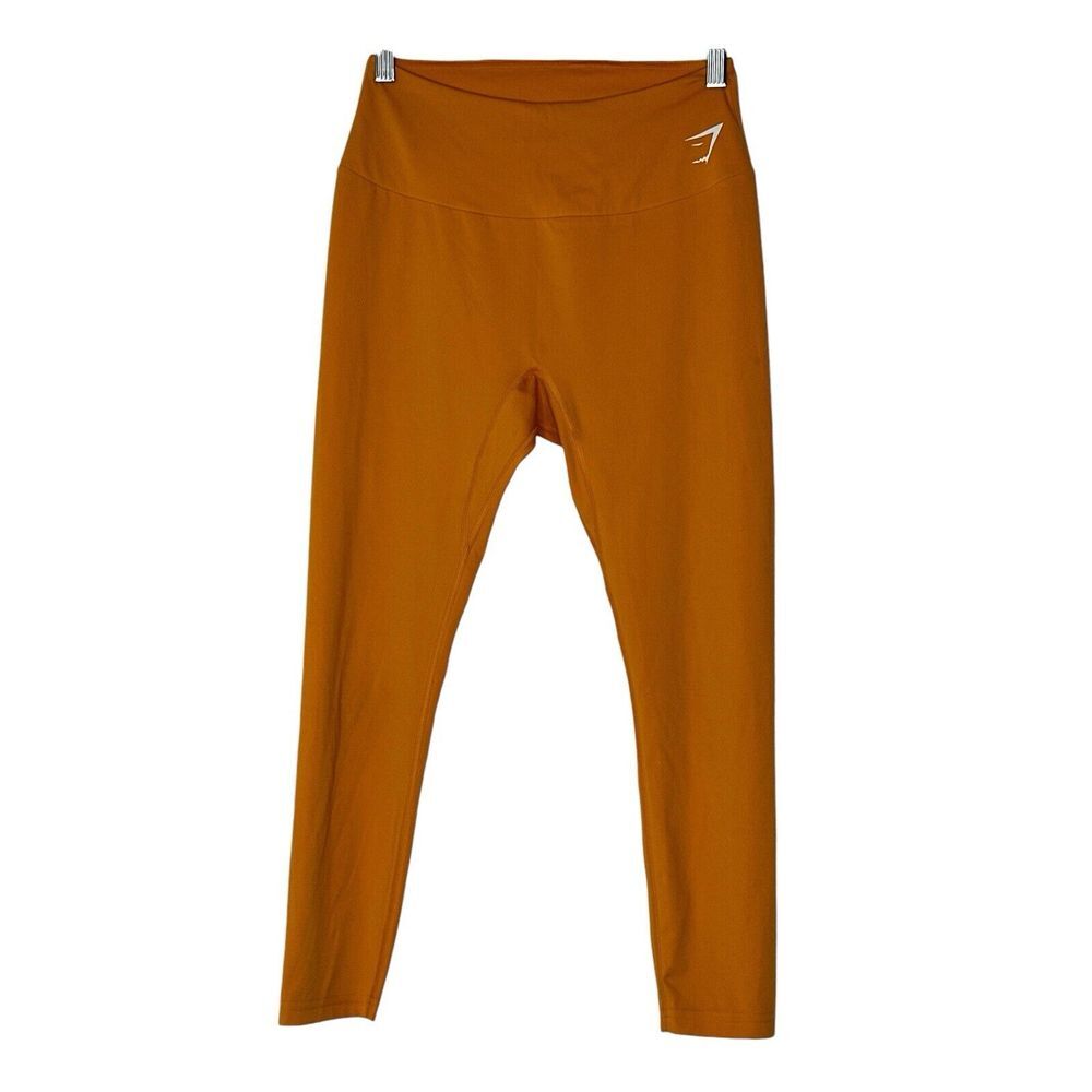 Gymshark Leggings Women Medium Orange Training Gym Athleisure Hiking Outdoor